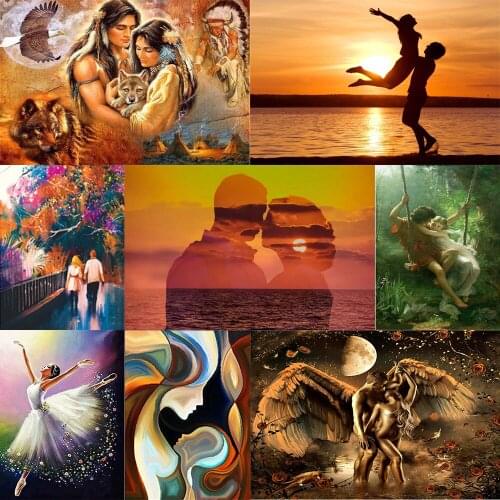 3D DIY Art Diamond Painting Couple Pattern Diamond Mosaic Full Embroidery Home Decoration Room Decoration