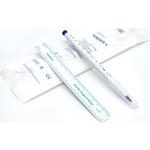 Disposable Sterilized Package With Ruler Medical Surgery Permanent Makeup Body Tattoo Piercing Scribe Skin Marker Pen