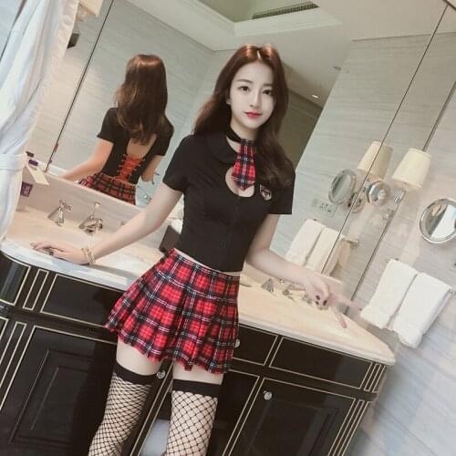 Sexy Student Uniform Sexy Skirt for Costume Erotic Cosplay Fantasy Schoolgirl Naughty Hot Lingerie Role-playing Game New