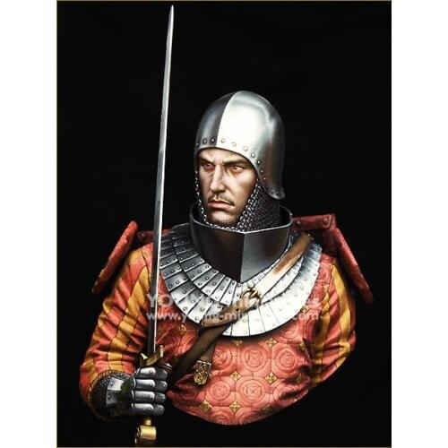 1/10 Bust Resin Figure Model Kit MEDIEVAL KNIGHT 14th Century Unassembled unpainted Top