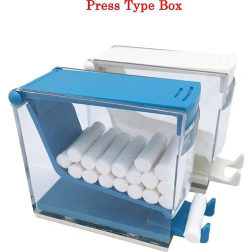 1 pcs Dental Orthodontic Press Type Box cotton roll dispenser Dental Products Storage Box Blue Dentist supplies Dispenser Holder