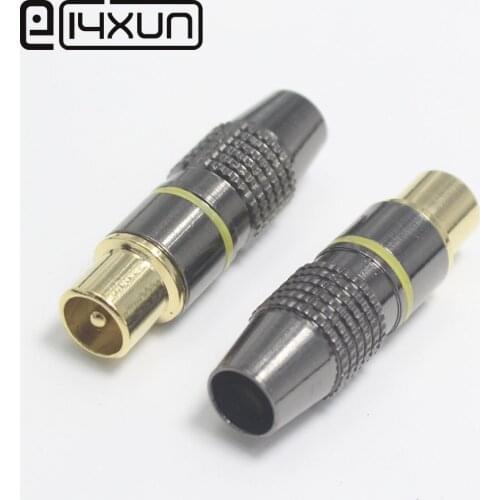 1PCS Copper + Aluminum shell RF Television Male Plug TV Terminal Antenna Connector