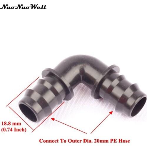 10pcs 20mm High Quality 90 Degree Elbow Sprinkling Irrigation System Water Connectors Soft Water Pipe Fittings
