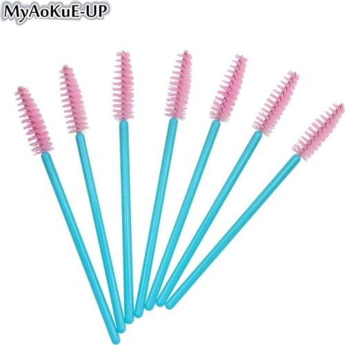 200pcs Makeup Eyelash Brushes Cosmetic Brushes Mascara Applicator Wands Plastic Eyebrow Brush Disposable Eyelash Comb Brushes