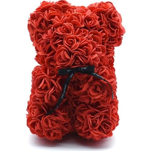 2021 Hot Sale Red Rose Bear 9 Inch Christmas Present Present Art Craft Gift Art Ornament Holiday Gift