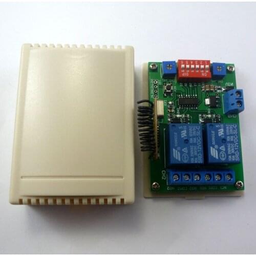 315M DC12V 2 Channel Multifunction Wireless Controller Timer Delay Relay Learning code for EV1527 PT2262 ASK OOK Remote control