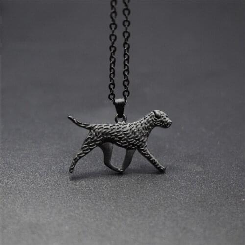 4 Colors New Border Terrier Charm Necklace Trendy Metal Dog Jewellery Border Terrier Pendant Necklace Women