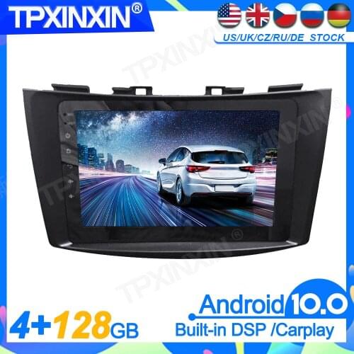 4GB+128GB Android 10 For Suzuki Swift 2013-2016 Head Unit Car Multimedia Player Auto Radio Tape Recorder GPS Navigation DSP IPS