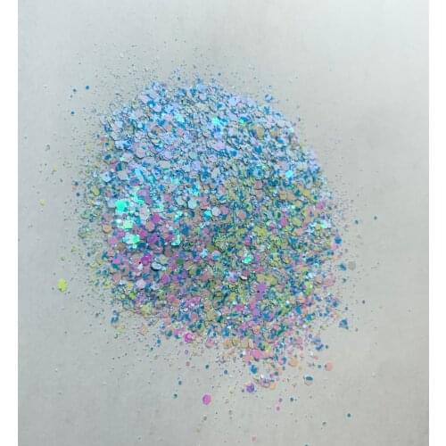 50g .015 hex Chunky Glitter, Cosmetic, Gel Nail Glitter Mix polyester Glitter, NEW 2020 custom Nails Acrylic Glitter (Bi color)