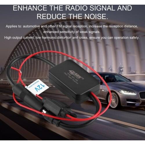New 12V Car Automobile Radio Signal Amplifier ANT-208 Auto Vehicles FM Aerial Booster For Enhancing Signals Black