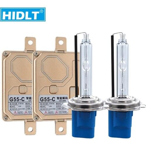 HIDLT AC 55W Car Light Xenon H7 Canbus Ballast Kit No Error Canbus 12V HID Headlight Bulbs H1 H11 HB3 HB4 9012 D2H 5500K White