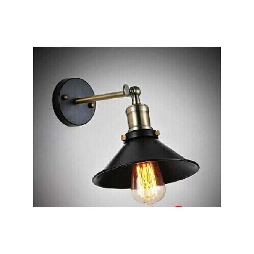 Free shipping Art lighting industrial E27 edison wall lamp vintage black iron finished cage lighting fitting for home decoration