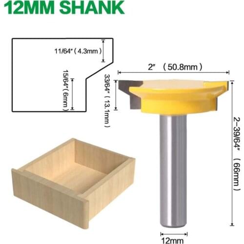 Woodworking milling cutter engraving cutter drawer locking cutter drawer cutter high grade drawer tenon cutter 1 / 2x50.8mm yell