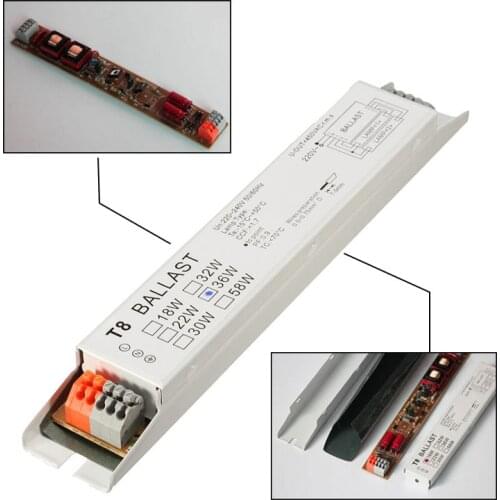 220-240V AC 2x36W Wide Voltage T8 Electronic Ballast Fluorescent Lamp Ballasts in8606hd lamp ballast