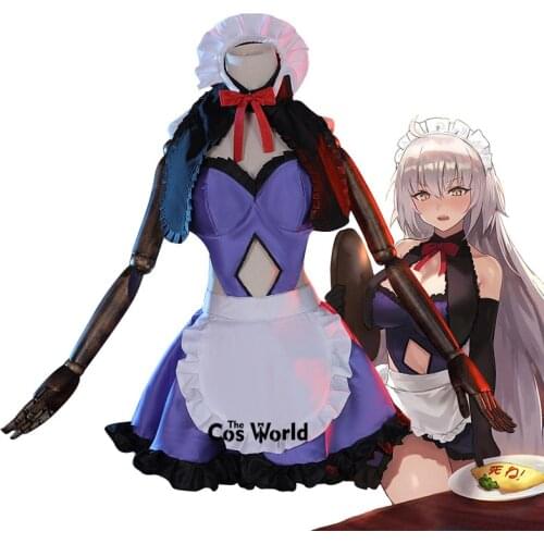 FGO Fate Grand Order Alter Joan of Arc Jeanne d'Arc Maid Dress Uniform Outfit Anime Cosplay Costumes