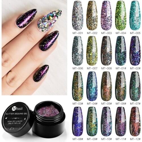 Mtssii Gel Nail Polish Fireworks Effect Hybrid Varnish 5ML Nail Art Gel Paint Set For Manicure Semi permanent Base top Gel Lak