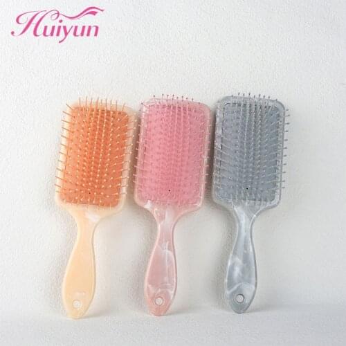 Huiyun Marbling Paddle Hair Brush with Air Cushion Combs Scalp Massage Anti-static No Hair Tangle Comb Salon Hairdressing Tools