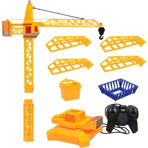 Remote Control Car Tower Crane Toy Crane Engineering Truck 360 Degree Rotate Crane Engineer Construction