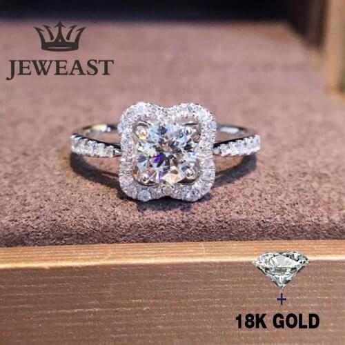 Natural Diamond 18K Gold Pure Gold Ring Beautiful Gemstone Ring Good Upscale Trendy Classic Party Fine Jewelry Hot Sell New 2020