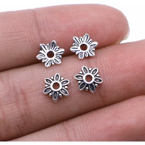 50pcs 7x7mm Bead Caps For Jewelry Making DIY Beads Caps Jewelry Accessories Jewelry Finding