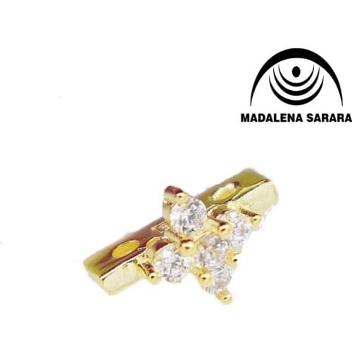 MADALENA SARARA 15pcs Copper CZ Rhinestone Five holes And Six Holes Spacer Bars For DIY Jewelry Making 15pcs /lot