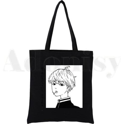 Manjiro San Anime Tokyo Revengers Kawaii Harajuku Large Capacity Storage Handbag Shoulder Bag Tote Reusable Student Bookbag