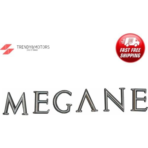 Trendy & Motors 1 pcs. Megane 2 Rear Trunk Write Megane Lettering Emblem 8200073444 1.6 16V K4M / 2.0 16V F4R M