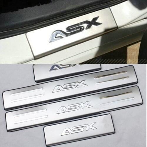 Stainless steel scuff plate door sill 4pcs/set car accessories Car Styling for 2011 -2020 Mitsubishi ASX Accessories
