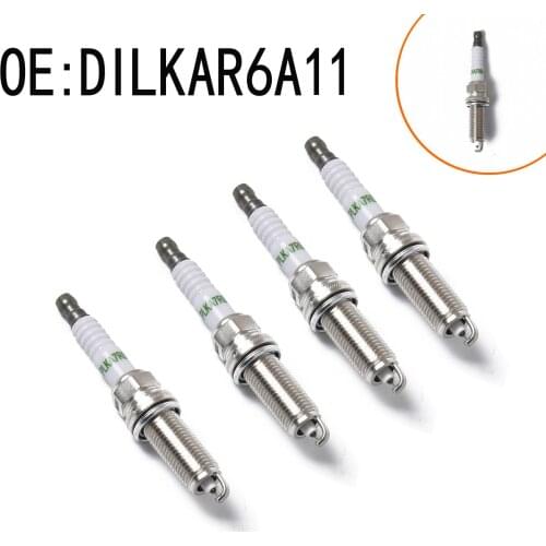 New Set of 4Pcs Ignition plug Spark Plug for Nissan Altima X-Trail Renault DILKAR6A11