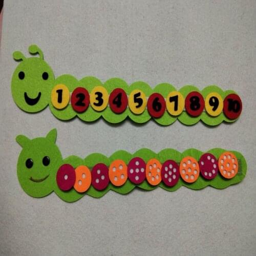 Adorable Cartoon Animal Kids Early Learning Numbers Animals Nonwoven DIY Felt Fabric Home Decoration Teaching