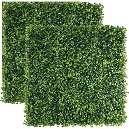 2PCS 20 X 20 Inch Artificial Boxwood Panels Privacy Fence Screen,Protected Grass Wall Outdoor Indoor,Topiary Hedge Plant