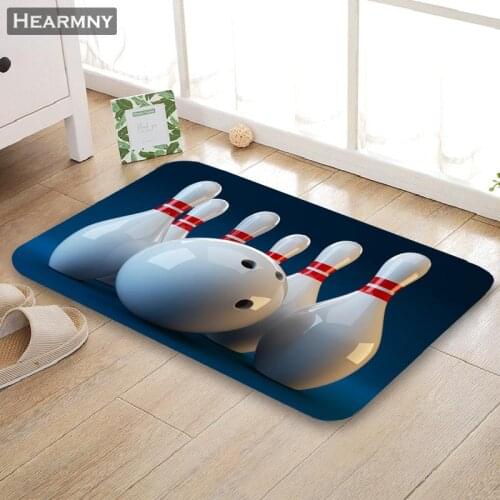 Nice Bowling Doormat Outdoor Floor Mat Home Creative Mat Super Soft Absorbent Bathroom Door Entrance Mat 40X60cm,50x80cm