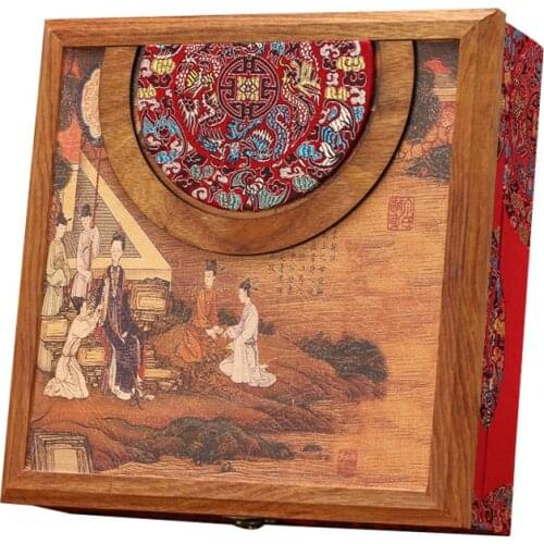 Luxurious Tea Box Caddies Wooden Storage Boxes 357g Puer Holder China Kung Fu Tea Set Accessories Teaware Gift Box Decor Crafts