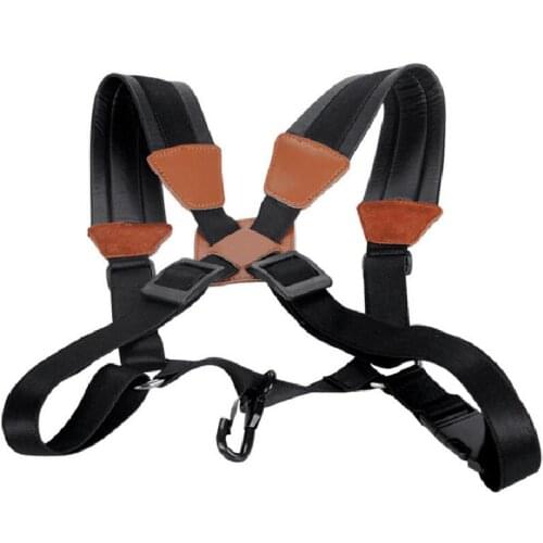 Saxophone Belt Tenor Alto Saxophone Double Shoulder Strap with Metal Hook