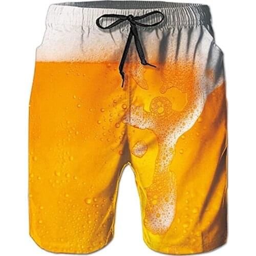 Summer shorts mens trend fashion brand mens casual high street drawstring printing casual shorts men