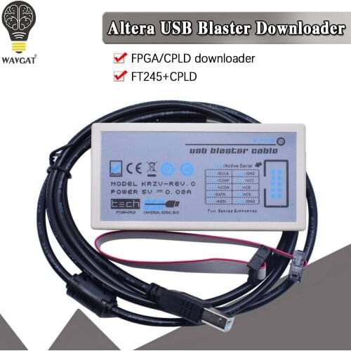 WAVGAT FT245+CPLD USB Blaster Download Cable FPGA / CPLD Downloader Altera High Speed Download Cable USB Type-B Interface Cable