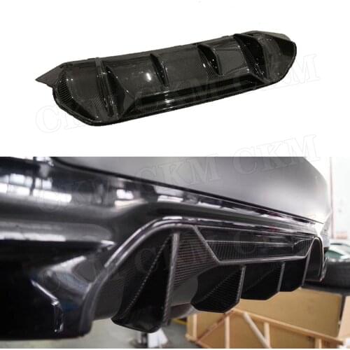 5 Series Carbon Fiber Rear Bumper Lip Diffuser Spoiler for BMW F90 M5 2017 2018 2019 P Style FRP Bumper Guard