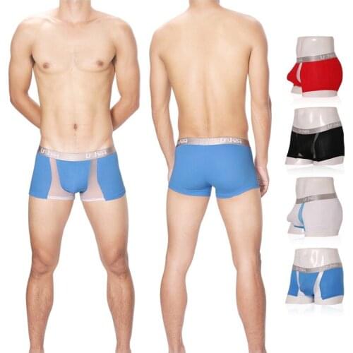 Comfortable breathable gauze bag color cotton mens boxer sexy underwear DAN14007A