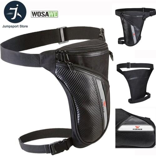 WOSAWE Cycling Motorcycle Leg Bag Waterproof Waist Drop Thigh Hip Bum Belt Fanny Pack Rider Outdoor Sacoche Moto Waist Pocket