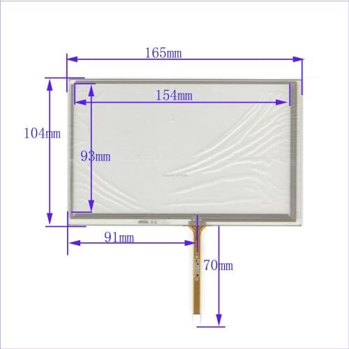 ZhiYuSun wholesale 5PCS/LOT 165*104mm 7.1inch 4lines resistance screen for car DVD redio this is compatible XWT658