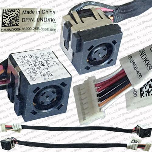 100% Original Laptop DC Power Jack socket cable connector wire plug for Dell Latitude E5520 E5420 NDKK9 0NDKK9 charging cord