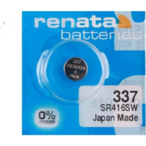 2pcs Renata 337 Watch Battery 337 SR416SW 1.55V Bottun Cell Batteries