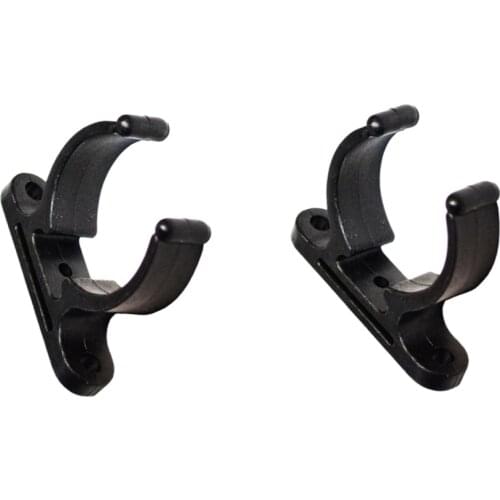 2x Boat Marine Black Nylon Boat Hook Clips Holds Poles Up To 1-1/2" Diameter