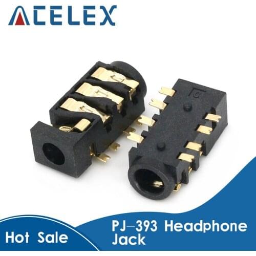 10Pcs PJ-393 Gold-Plated 383 Eight-Foot 7 Foot ,Section 4 Dip 7Pin 3.5Mm Headphone Jack Audio Jack