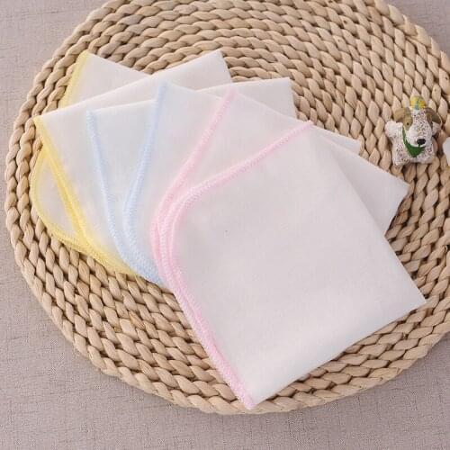 Baby Muslin Washcloth Handkerchief Double Layer Cotton Gauze Infant Square Feeding Face Towel 10 Pcs/lot