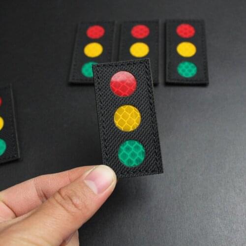 Traffic Light Highlight IR Reflective Patches Wide Shipping Urban Management Badge Tactical For Clothes Backpack Sticker Decor