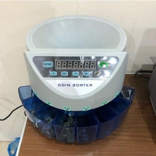 Electronic coin sorter coin counter counting machine custom made for countries display the total value and quantity