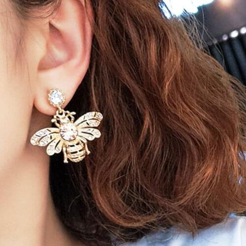 HUAMI Korean Fashion Exquisite Honey Bee Earrings Women Temperament Elegant Ladie Jewelry Earrings Small Boucle Oreille Femme