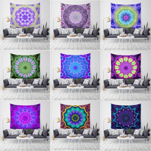 India Mandala Tapestry Wall Hanging Boho Decor Wall Cloth Tapestries Psychedelic Hippie Night Moon Tapestry Mandala Wall Carpet