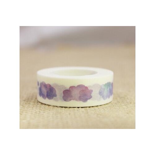 2PCS 1.5cm Lovely Watercolor cloud Washi Tape DIY decoration Scrapbooking Sticker Label Masking Tape School Office Supply